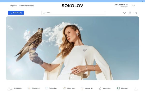 Online jewelry store for SOKOLOV