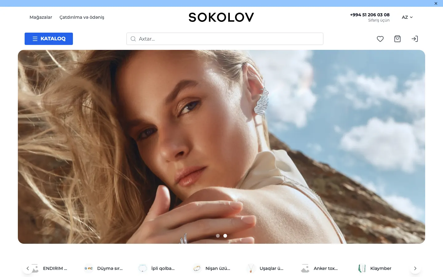 Online jewelry store for SOKOLOV