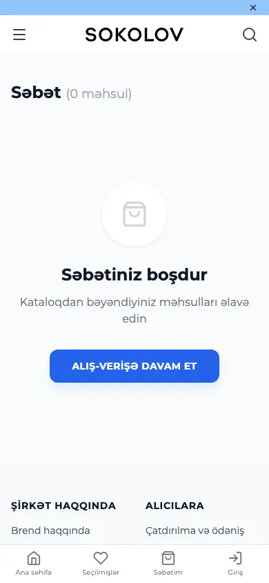 Online jewelry store for SOKOLOV