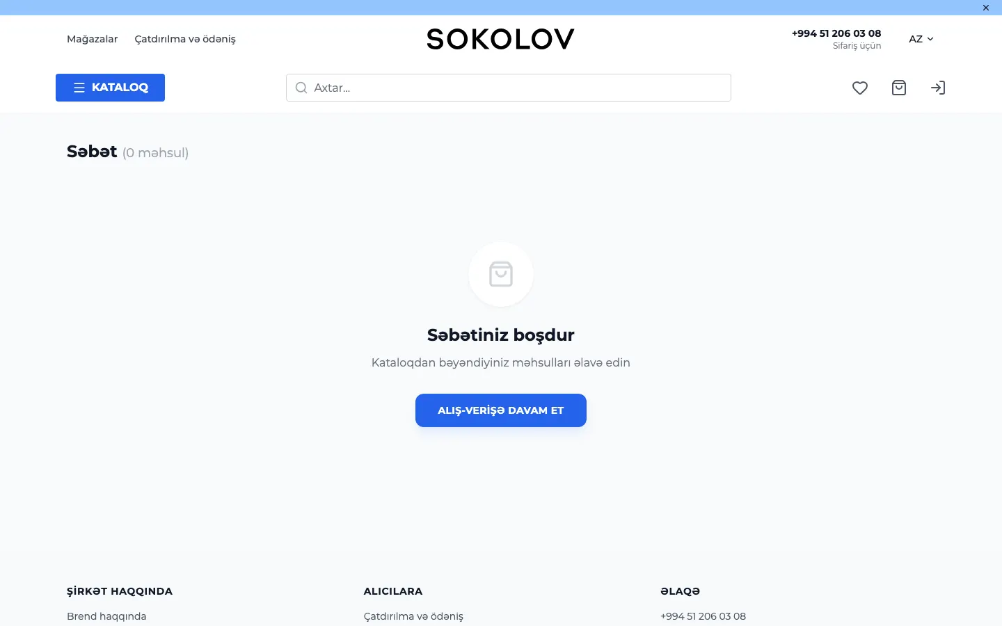 Online jewelry store for SOKOLOV