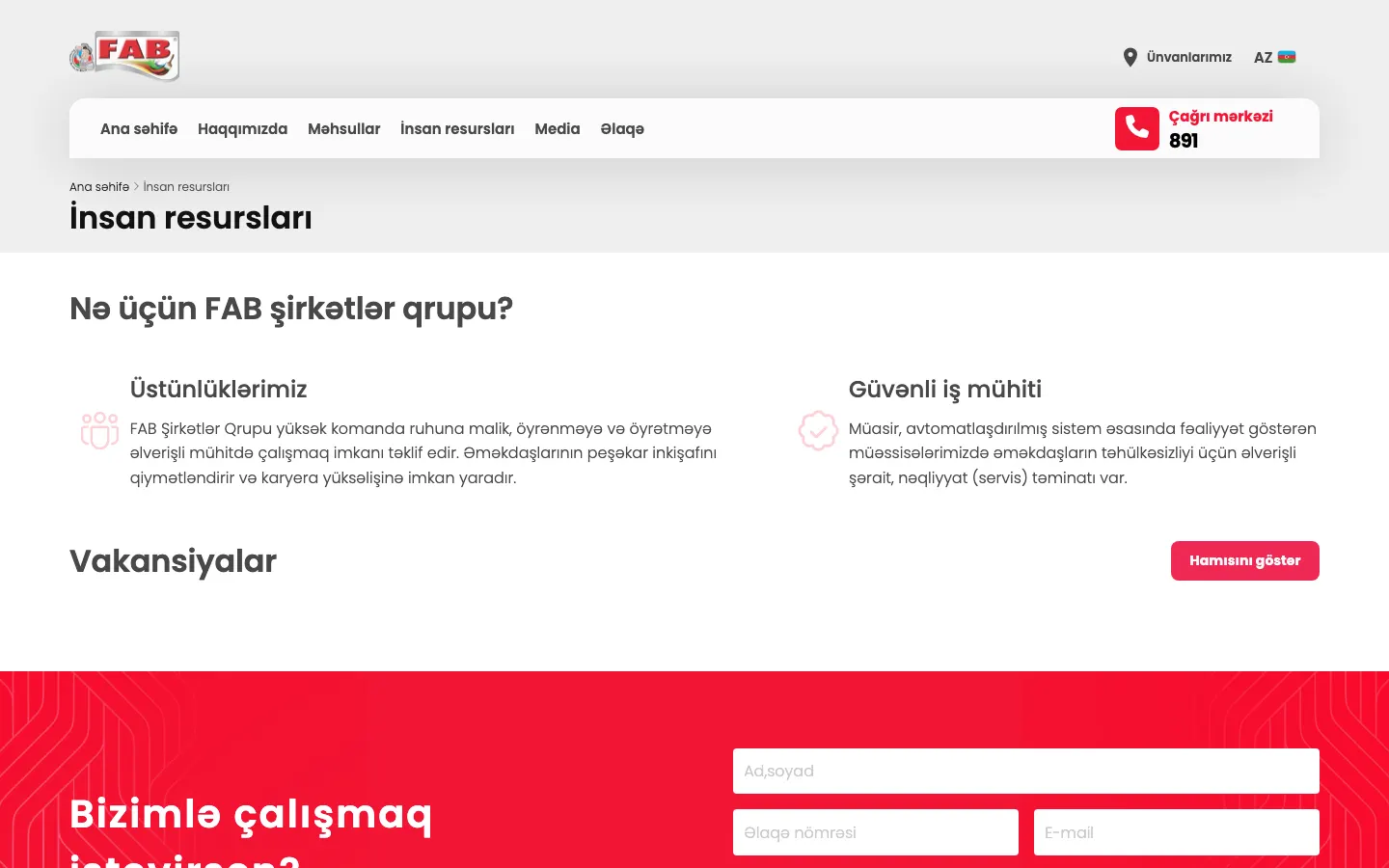 A comprehensive product catalog and corporate website for FAB Boya