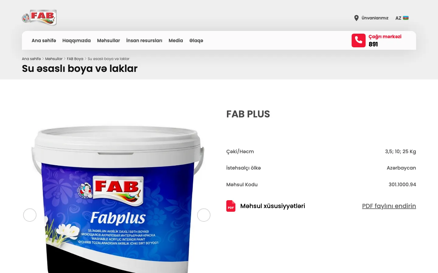 A comprehensive product catalog and corporate website for FAB Boya