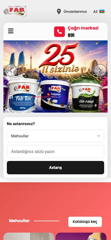 A comprehensive product catalog and corporate website for FAB Boya