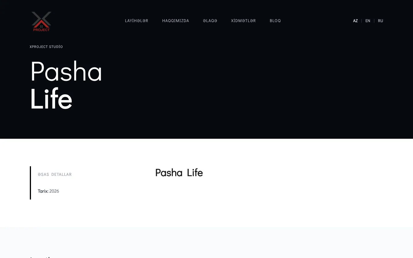 A luxury furniture manufacturing and project portfolio site for XPROJECT