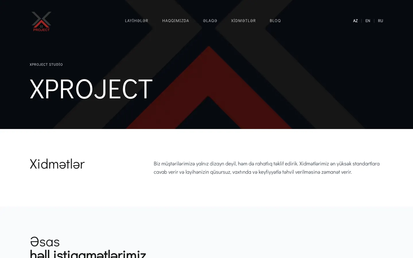 A luxury furniture manufacturing and project portfolio site for XPROJECT