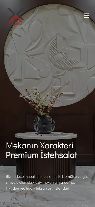 A luxury furniture manufacturing and project portfolio site for XPROJECT