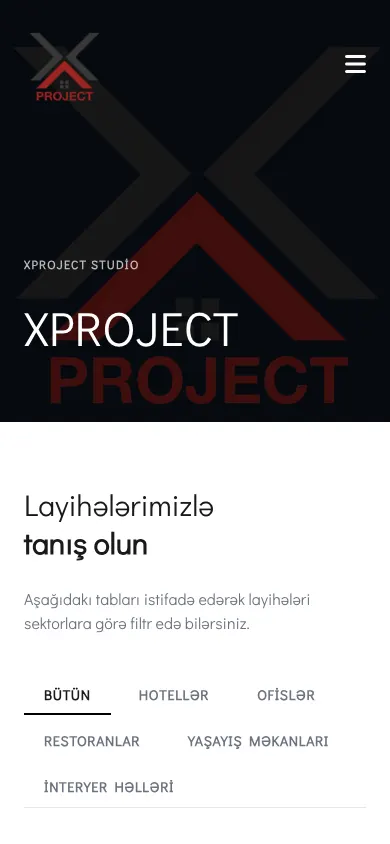 A luxury furniture manufacturing and project portfolio site for XPROJECT