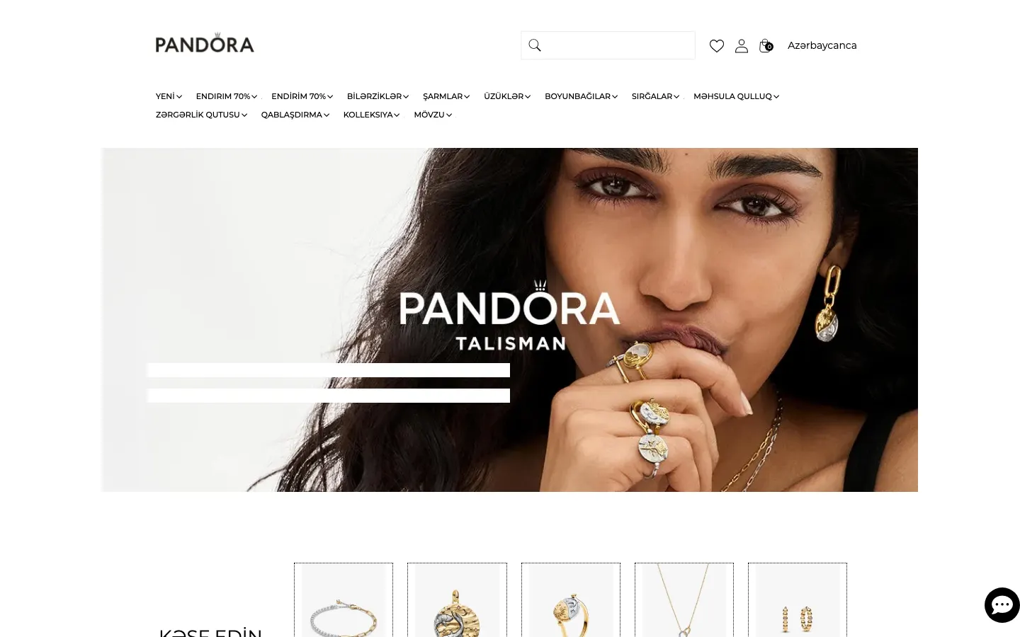 Online jewelry store for Pandora Azerbaijan
