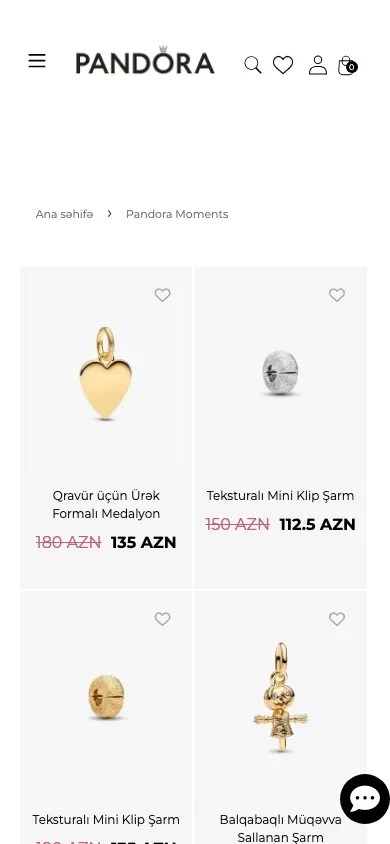 Online jewelry store for Pandora Azerbaijan