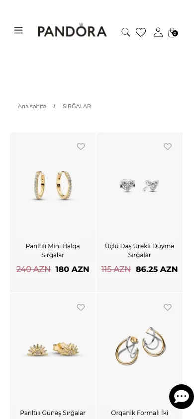 Online jewelry store for Pandora Azerbaijan
