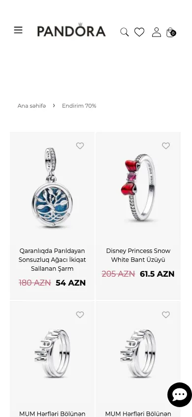 Online jewelry store for Pandora Azerbaijan
