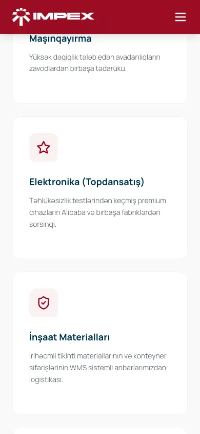 A China-Azerbaijan B2B sourcing website for IMPEX
