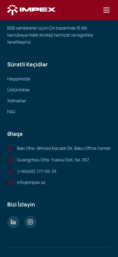 A China-Azerbaijan B2B sourcing website for IMPEX