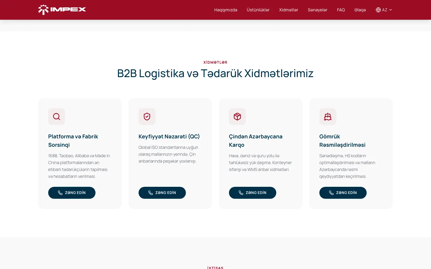 A China-Azerbaijan B2B sourcing website for IMPEX