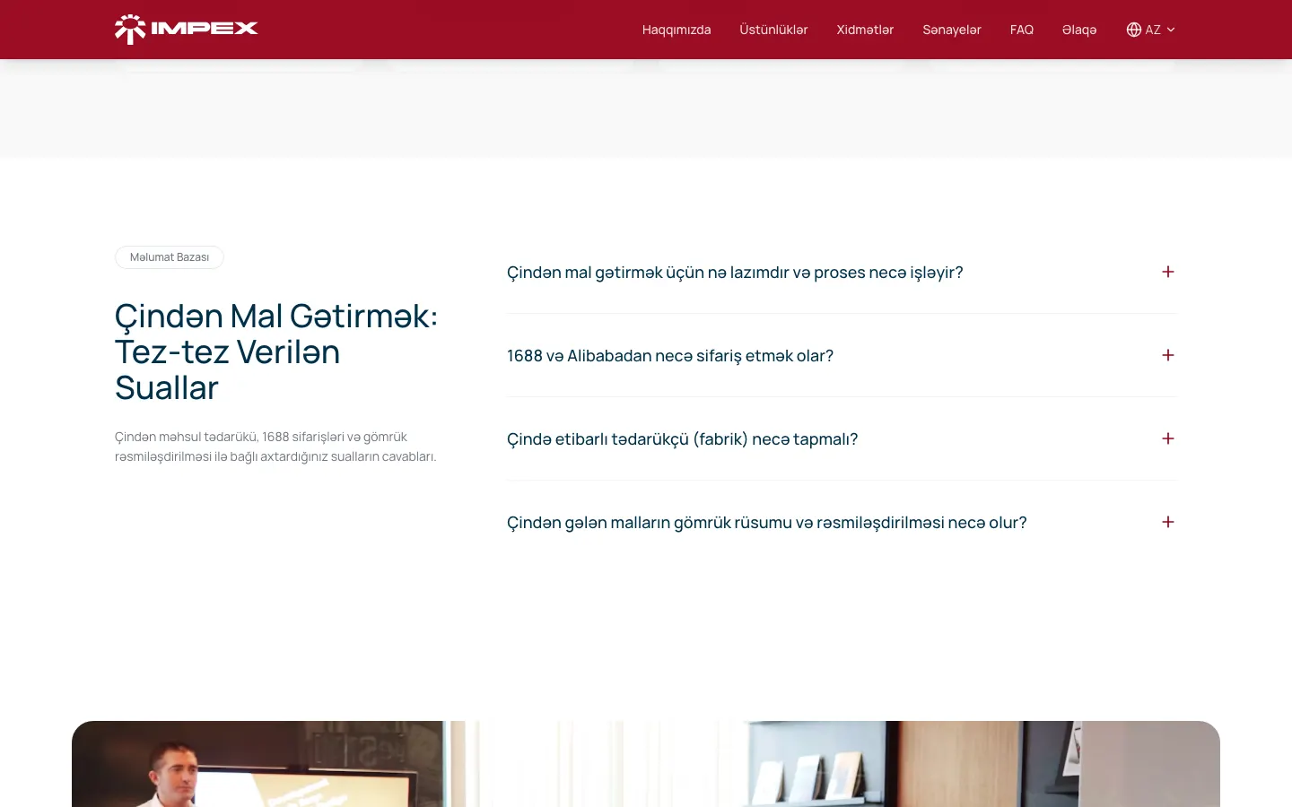 A China-Azerbaijan B2B sourcing website for IMPEX