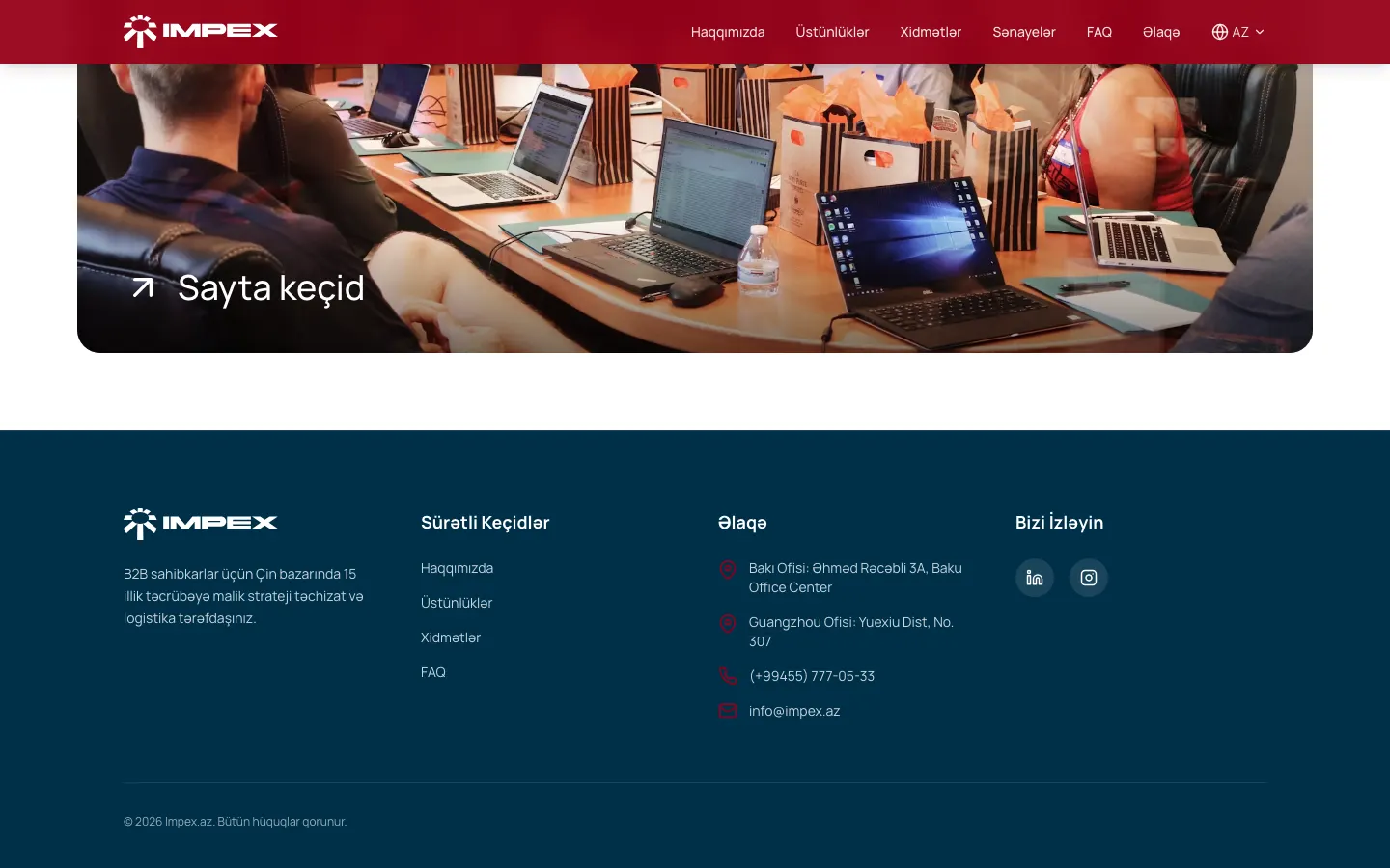 A China-Azerbaijan B2B sourcing website for IMPEX