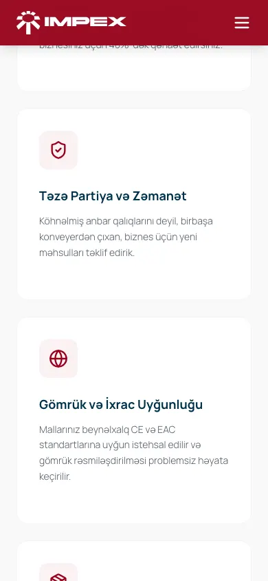 A China-Azerbaijan B2B sourcing website for IMPEX