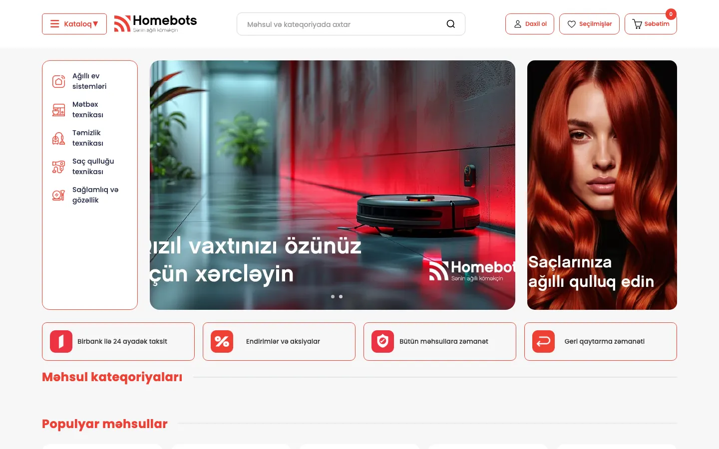 A comprehensive digital marketing and e-commerce platform for Homebots