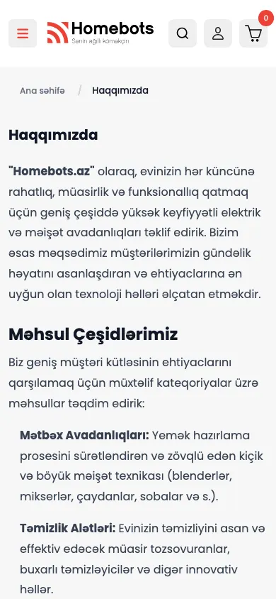 A comprehensive digital marketing and e-commerce platform for Homebots
