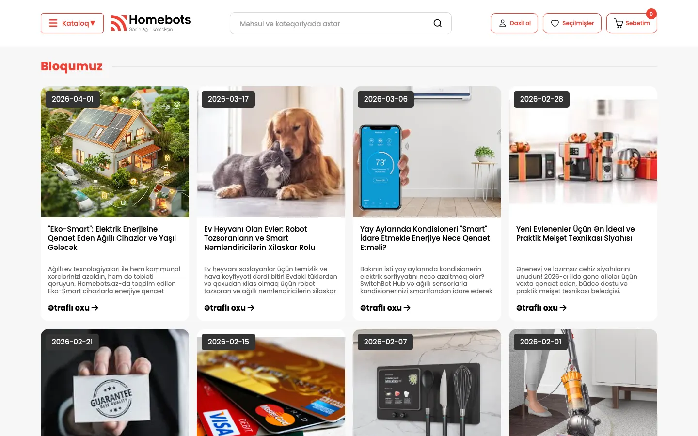 A comprehensive digital marketing and e-commerce platform for Homebots