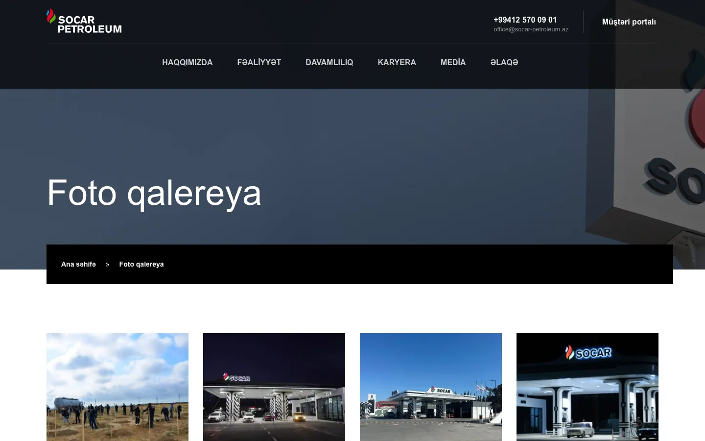 Corporate website for SOCAR Petroleum