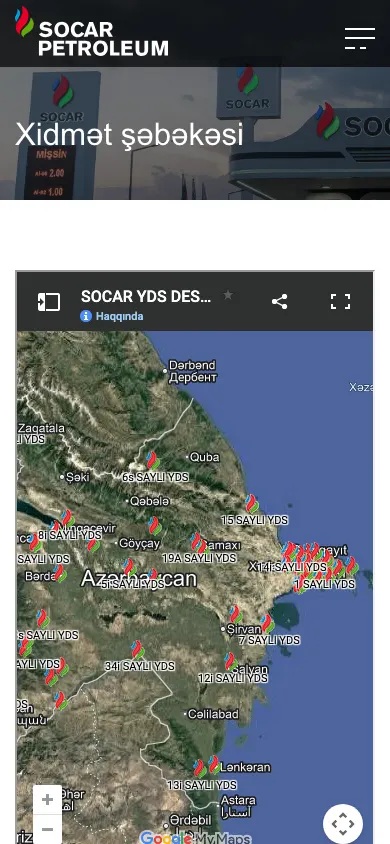Corporate website for SOCAR Petroleum