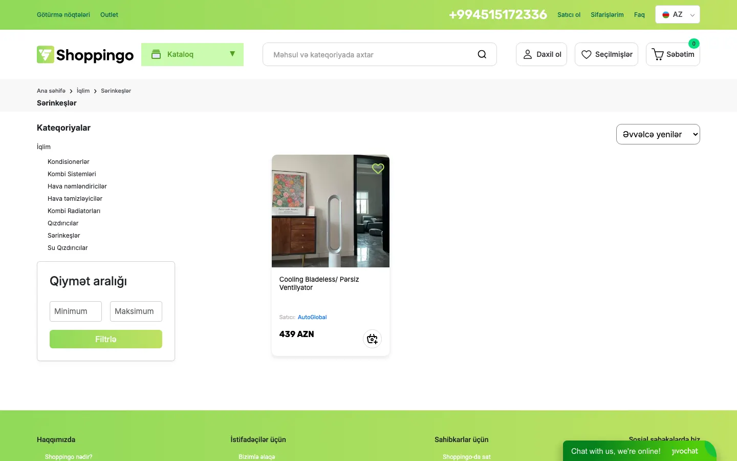 Online marketplace platform for Shoppingo