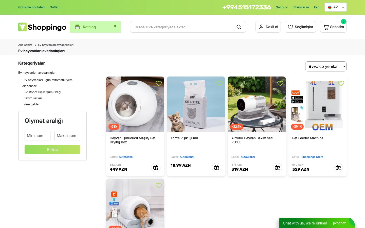 Online marketplace platform for Shoppingo