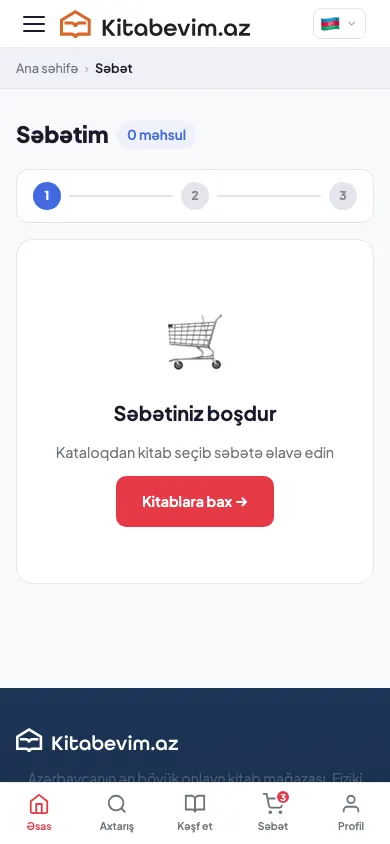 Online bookstore for Kitabevim.az