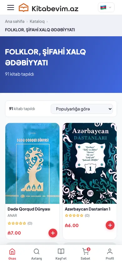 Online bookstore for Kitabevim.az