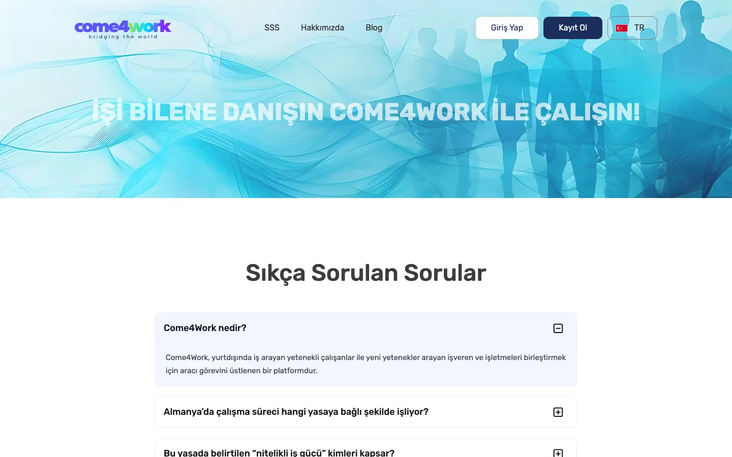Job seeker–employer matching platform for Come4Work