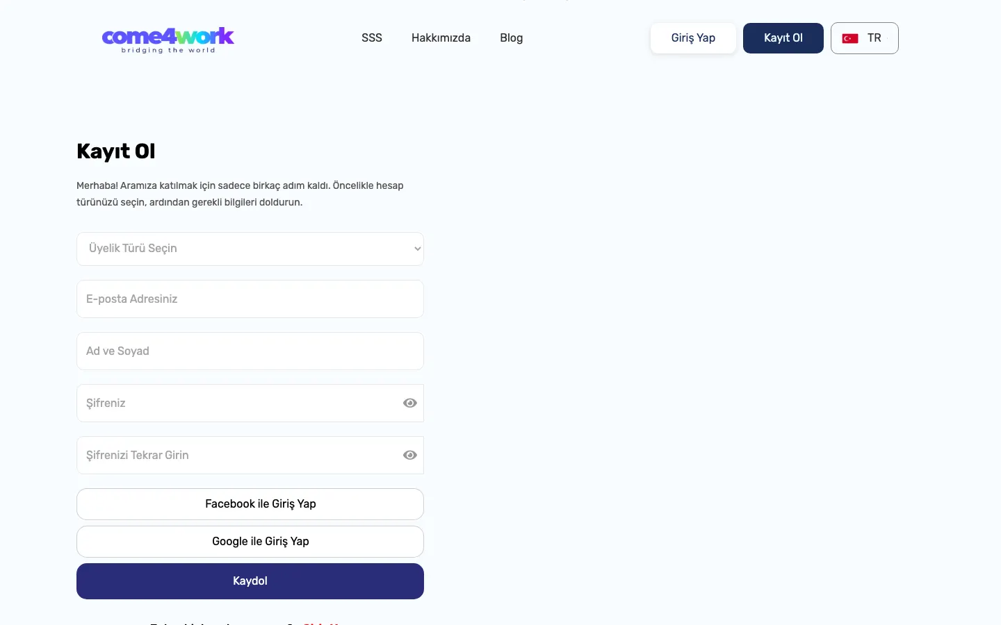 Job seeker–employer matching platform for Come4Work